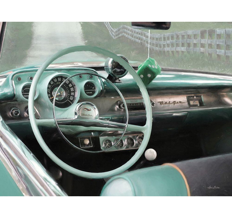 Latitude Run® Deiter, Lori Gallery, art sur toile tendue: 1957 Chev Bel, Air, H 19 po x l 24 po