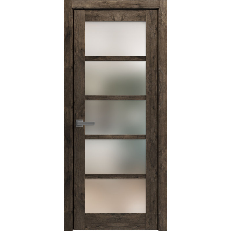 Porte standard lambrissée Quadro, Chêne cognac, 36 po x 96 po