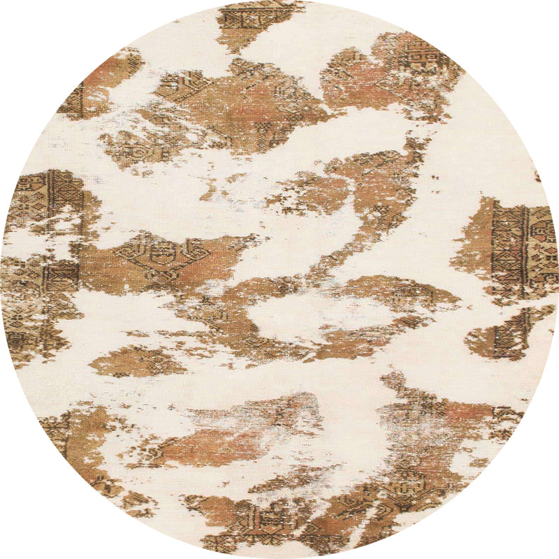 Slovan Abstract Indoor Rug, Round 8'
