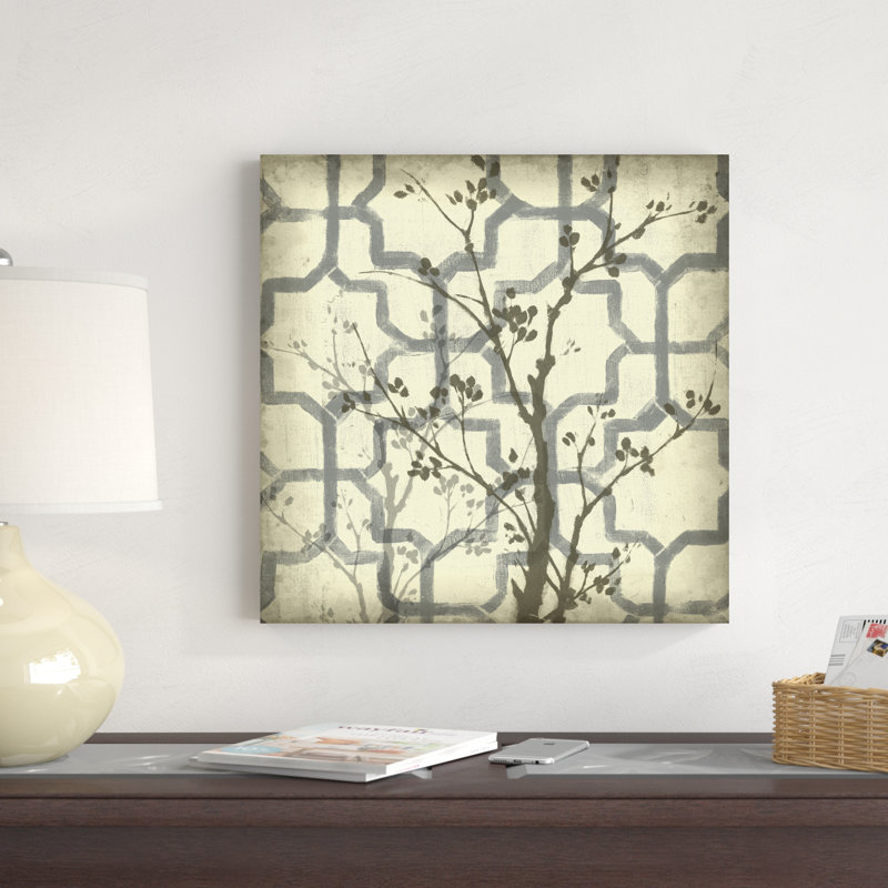 Silhouette et motif VI, H 20 po x l 20 po x P 1,25 po