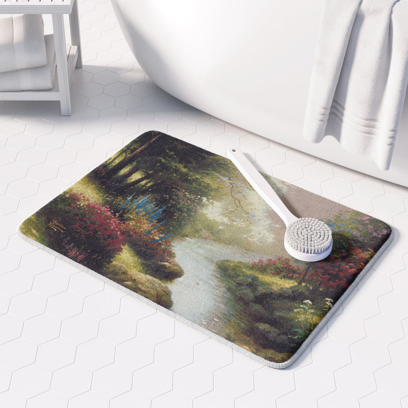 Tapis en mousse à mémoire de forme Thomas Kinkade Petals Of Hope