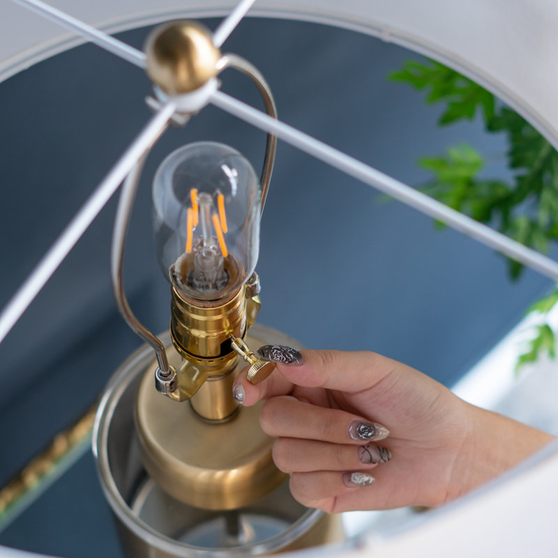 Cylinder Table Lamp with Drum Shade
