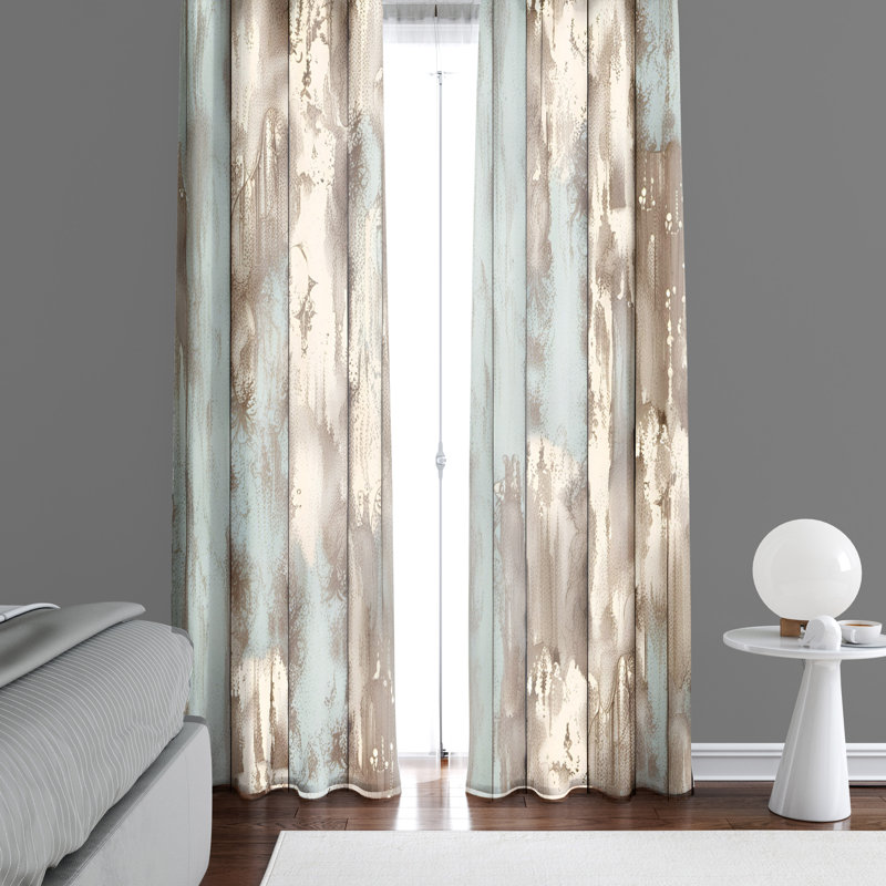 Paire de rideaux semi-transparents Aidean, L 40 po x L 52 po