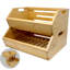 Panier de rangement empilable en bambou