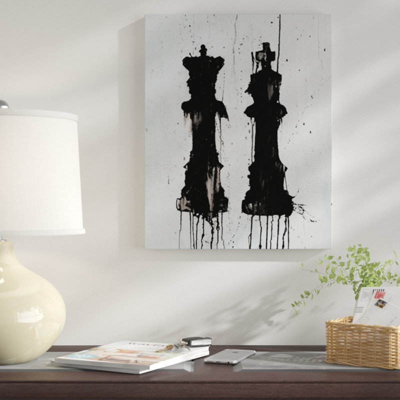 «Check Mates», reproduction d'art sur toile tendue, H 10 po x l 8 po x P 1,5 po