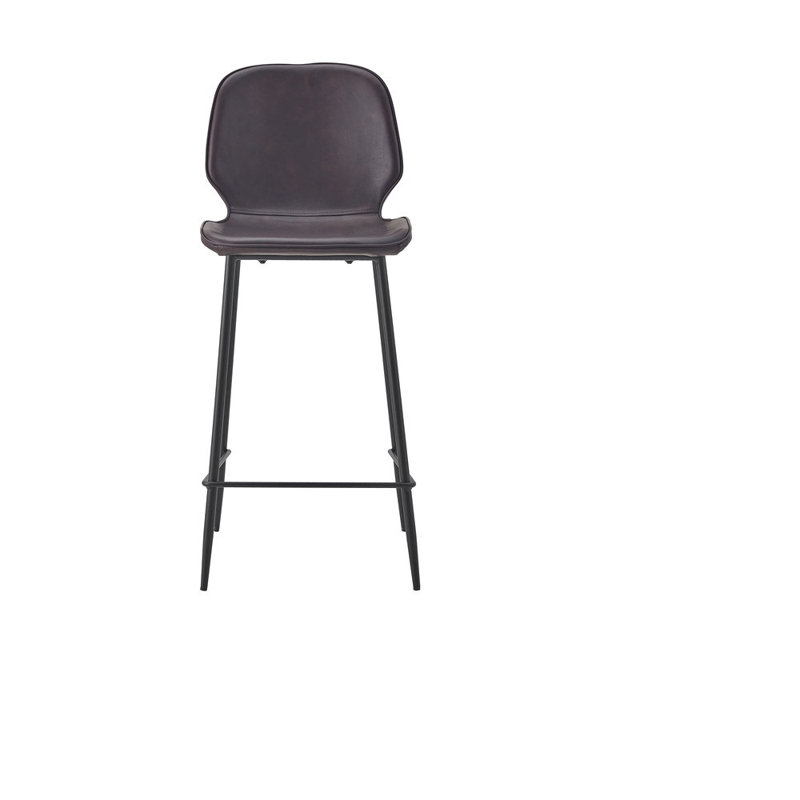 Tabouret de bar 30 "avec base en métal Ariella (ensemble de 2), Brun