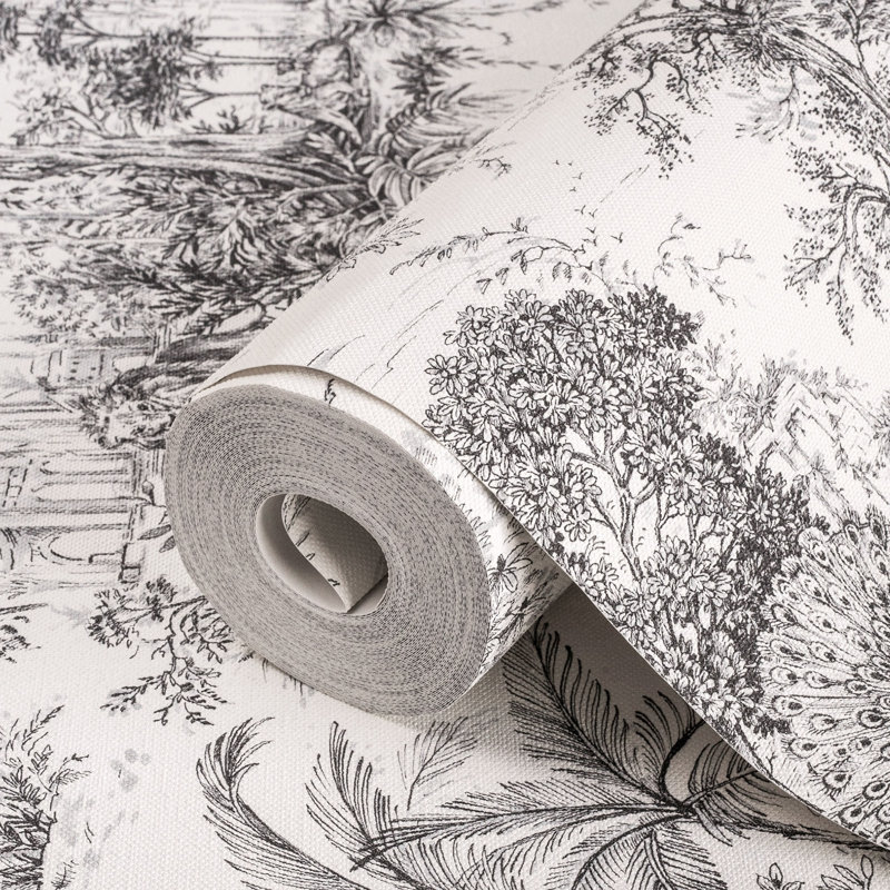 Azi Toile Roll, Blanc / noir
