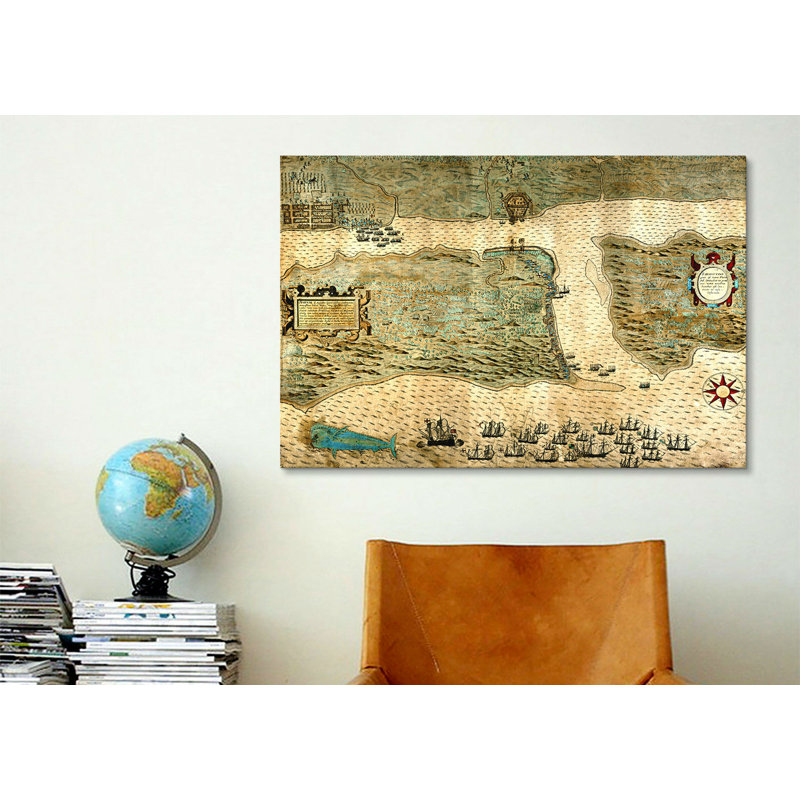 Antique Maps Traditional, 12" H x 18" W x 0.75" D