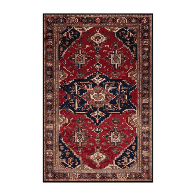 Tapis brun lavable à la machine, Rectangle 5 pi x 7 pi