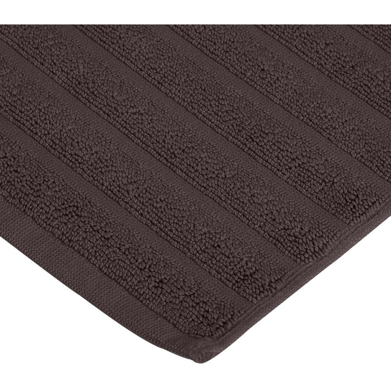 Ensemble de tapis de bain réversible 2 pièces Pardue, Noir, Couleur unie