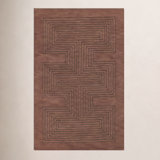 Momeni Simba Geometric Wool Copper Area Rug 2' X 3'