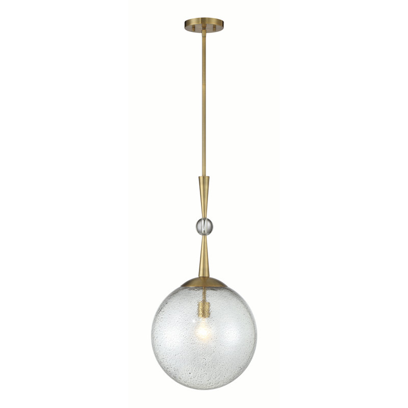 Khiam 1 - Light Oxidized Aged Brass Sphere Pendant