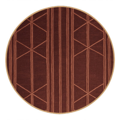 Tapis brun treillis lavable à la machine