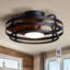 Ventilateur de plafond 20 po avec lumière encastrée à DEL avec télécommande 6 vitesses et minuterie-1880021476