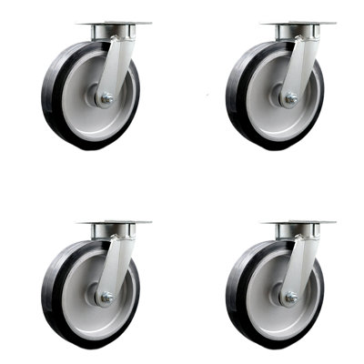 Rubber on Aluminum Caster