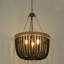 Boho Rustic 3-Light Black Bead Pendant Lighting