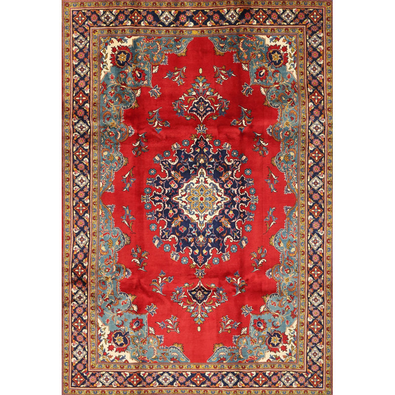 Tapis traditionnel rouge / brun Angecourt, Rectangle 2 pi x 3 pi