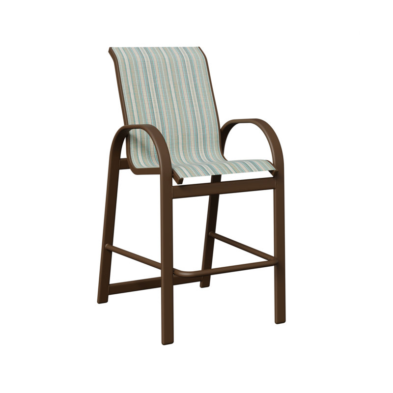 Chaise de bar Cazares Mesquite, Filon de bois mesquite, Spa à rayures Windsor