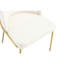 Ensemble de 2 chaises de salle à manger, blanc et brun, siège ergonomique, coussin antidérapant, peu encombrant, siège en métal antique avec pieds bruns