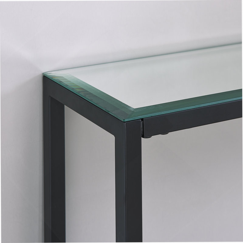 Petite console étroite avec plateau en miroir - élégante et polyvalente pour les petits espaces, pour la présentation et le rangement