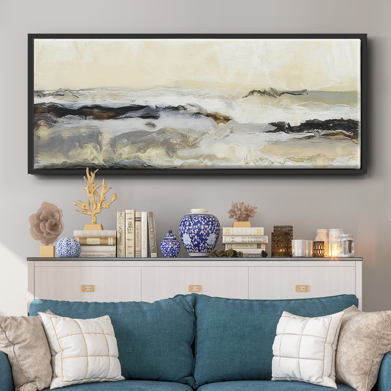 Joyeux horizon I - toile encadrée, H 12 po x l 30 po