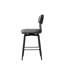 Ensemble de 2 tabourets de bar rotatifs à 360 ° avec coussins en cuir et supports en fer convenant à divers endroits tels que les cuisines domestiques-479058031