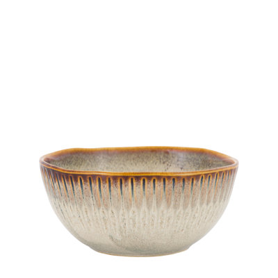 Organic Ridged Bowl Stone (4pk) 160x70mm