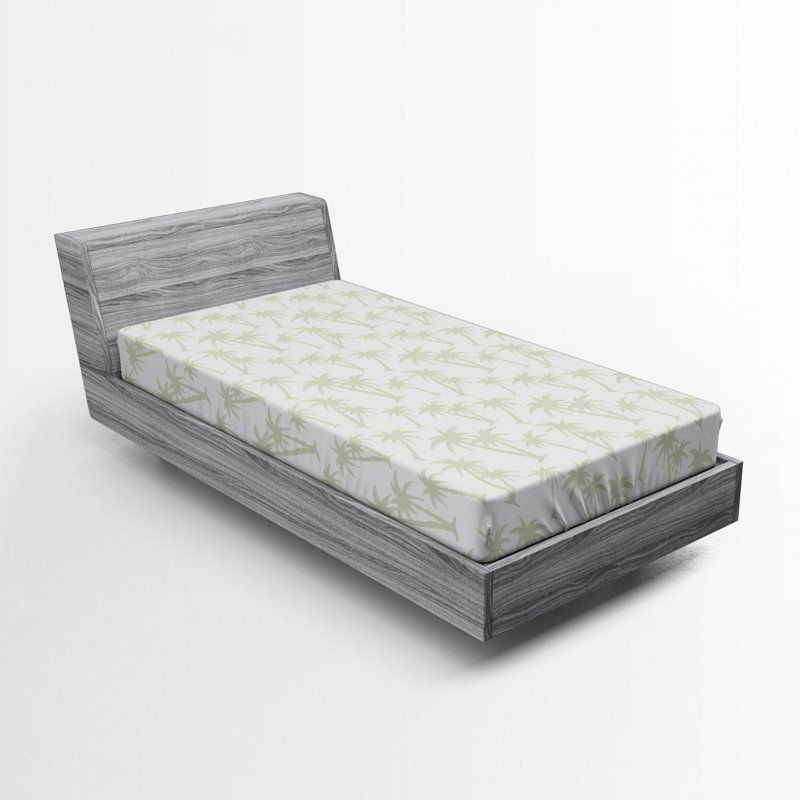 Microfiber Floral Fitted Sheet, Twin XL Fitted Sheet