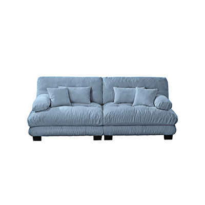 Upholstered Sofa Couch With Pillows