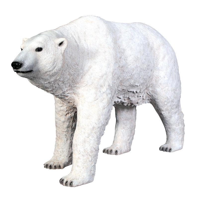Statue l'ours polaire à l'affût