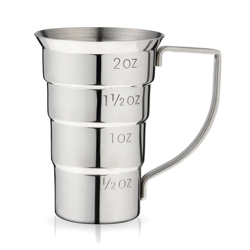 Viski Harrison Stainless Steel Stepped Jigger, Set Of 1, 2 Oz., Viski