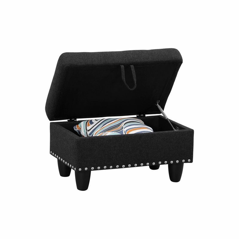 Canapé modulaire en forme de L avec porte-gobelet - Noir - Droite