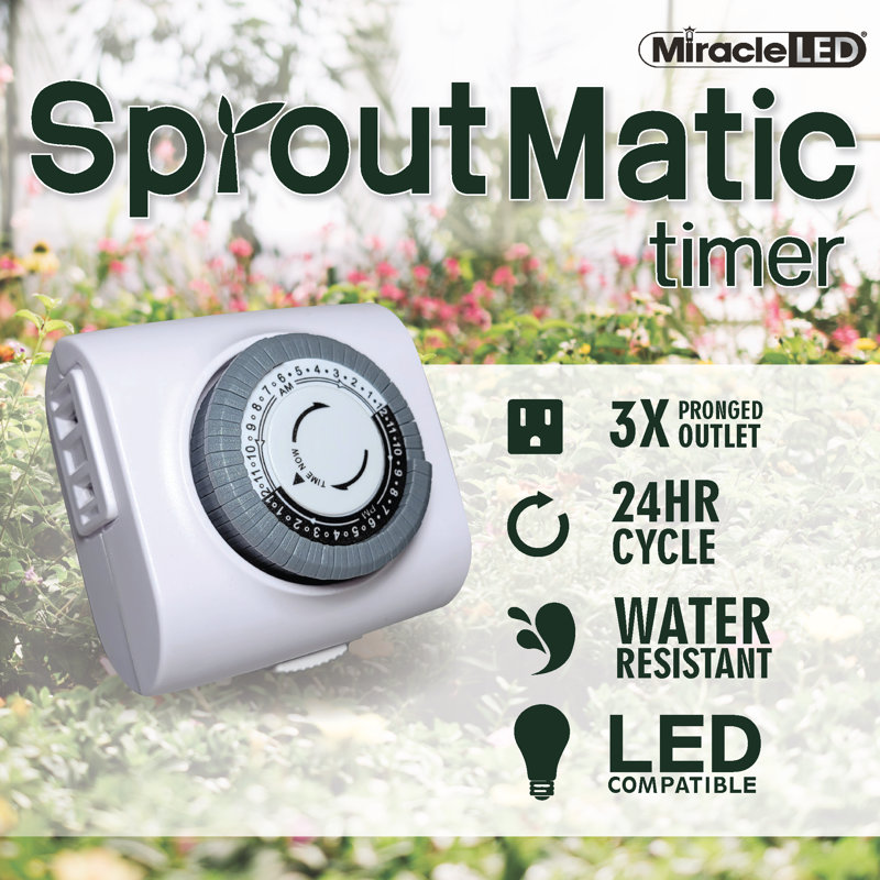 Miracle LED LETTUCE Grow Light Kit with Sproutmatic Timer, Red & Blue Spectrum