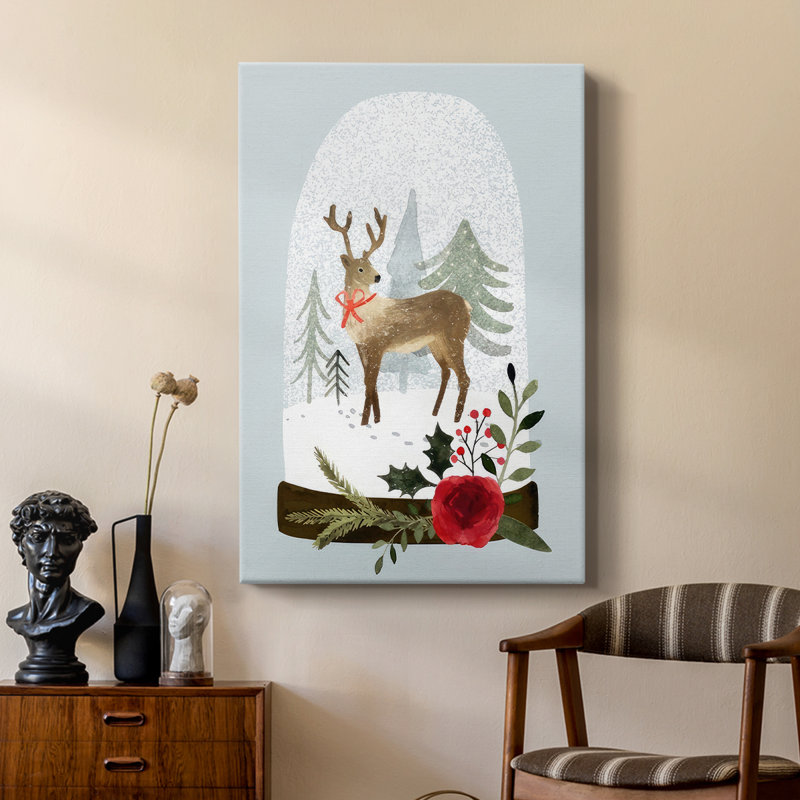 Snow Globe Village III - galerie Cavas sur mesure, H 18 po x l 12 po