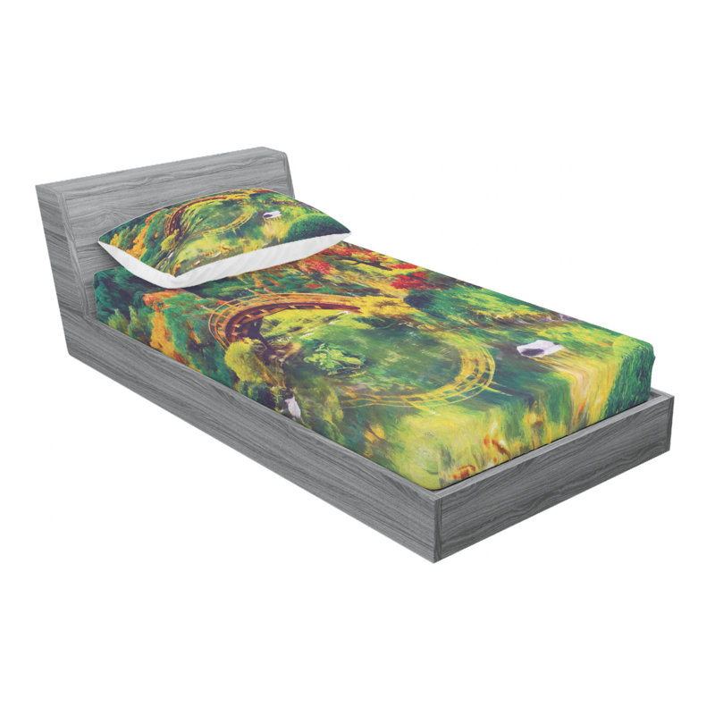 Microfiber Sheet Set, Twin Sheet Set with Fitted Sheet