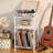 3-Tier Printer Stand With Vinyl Storage Shelf, Multi-Functional Side Table For Record Player, Office Equipment, And Books, Sturdy Metal Frame And Wooden Boards, Space-Saving Design