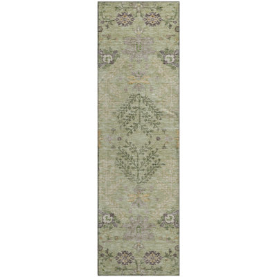 Premium Machine Washable Gurubaksh AMF1156 Floral Rug