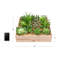 Faux - Assortiment de verdure en plastique avec boîte décorative en bois de 10 pouces pour la maison ou le bureau