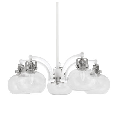 Lustre 5 lumières avec verre transparent 7 "Easton Easton