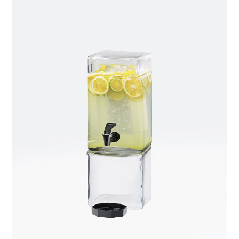Distributeur de boissons carré en acrylique 1,5 gallon avec chambre à glace
