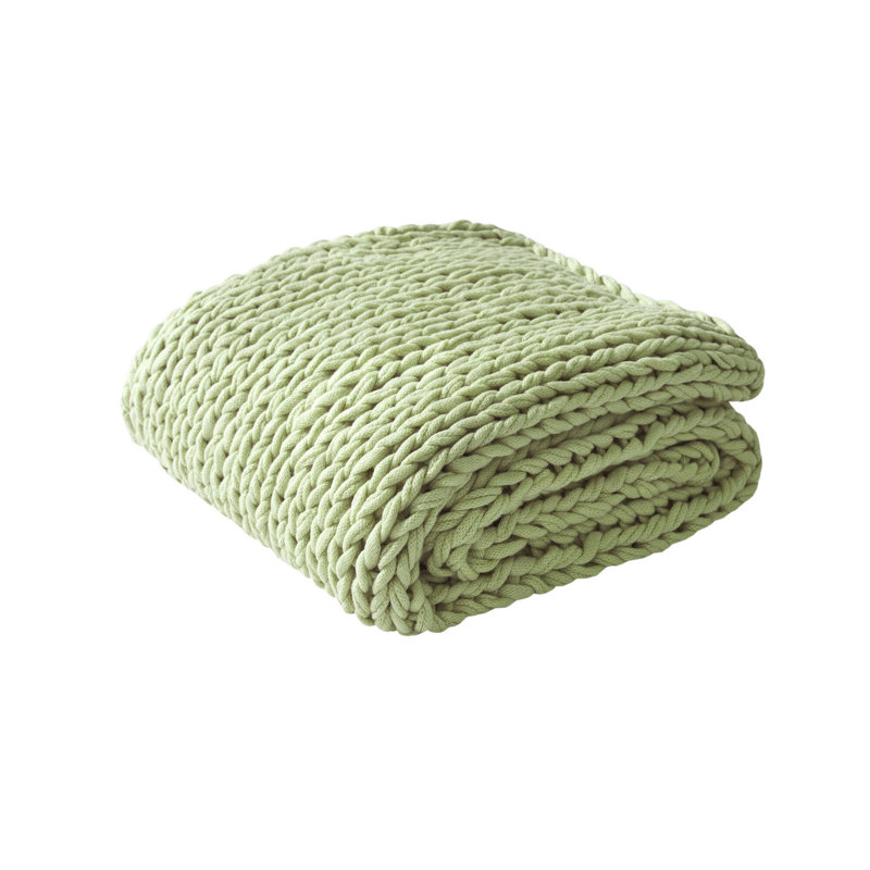 Jeté épais Chunky, Vert sauge