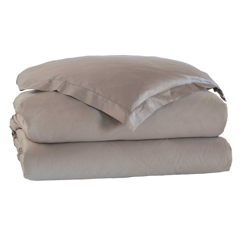 Housse de couette réversible en coton Deluca, Fauve, Housse de couette pour très grand lit