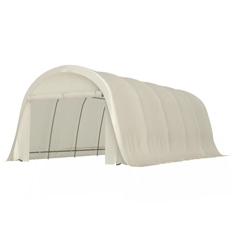 Tente de garage spacieuse, abri d'auto robuste, Beige