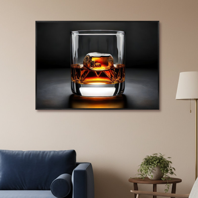 Single Picture Frame LED Illuminated Wall Art Wall Art on Glass / Aluminium, 50 cm H x 60 cm W