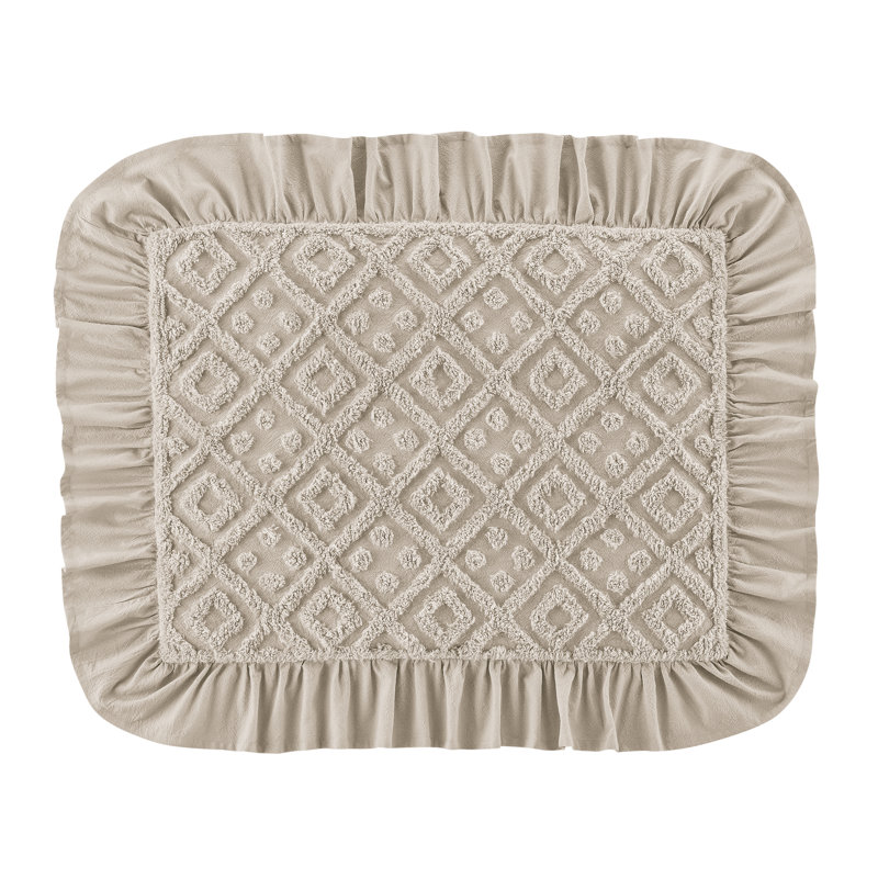 Taie décorative élégante 100% coton, Taupe