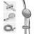 5" Multi-Function Dual Shower Head System with Adjustable Slide Bar - Chrome