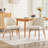 Mid-Century Linen Upholstered 19.3" Side Chair with Solid Wood Legs and Solid Back-360437041