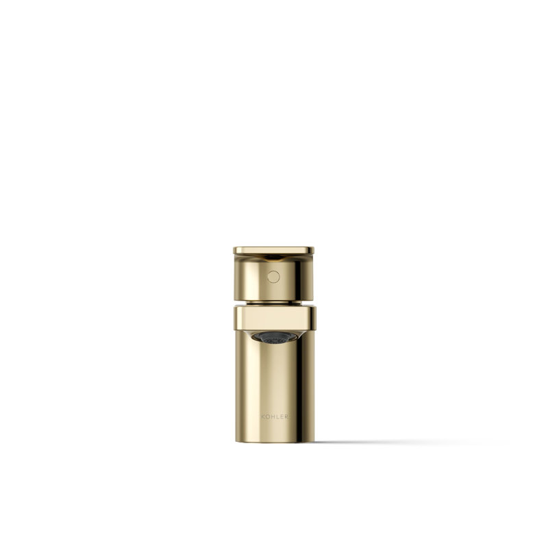 Parallel Single Hole Bathroom Faucet, Vibrant French Gold