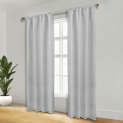 Moriah Millendon Solid Modern Polyester Rod Pockets Room Darkening Curtain Pair