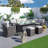 6 - Person Patio Conversation Set with Cushions